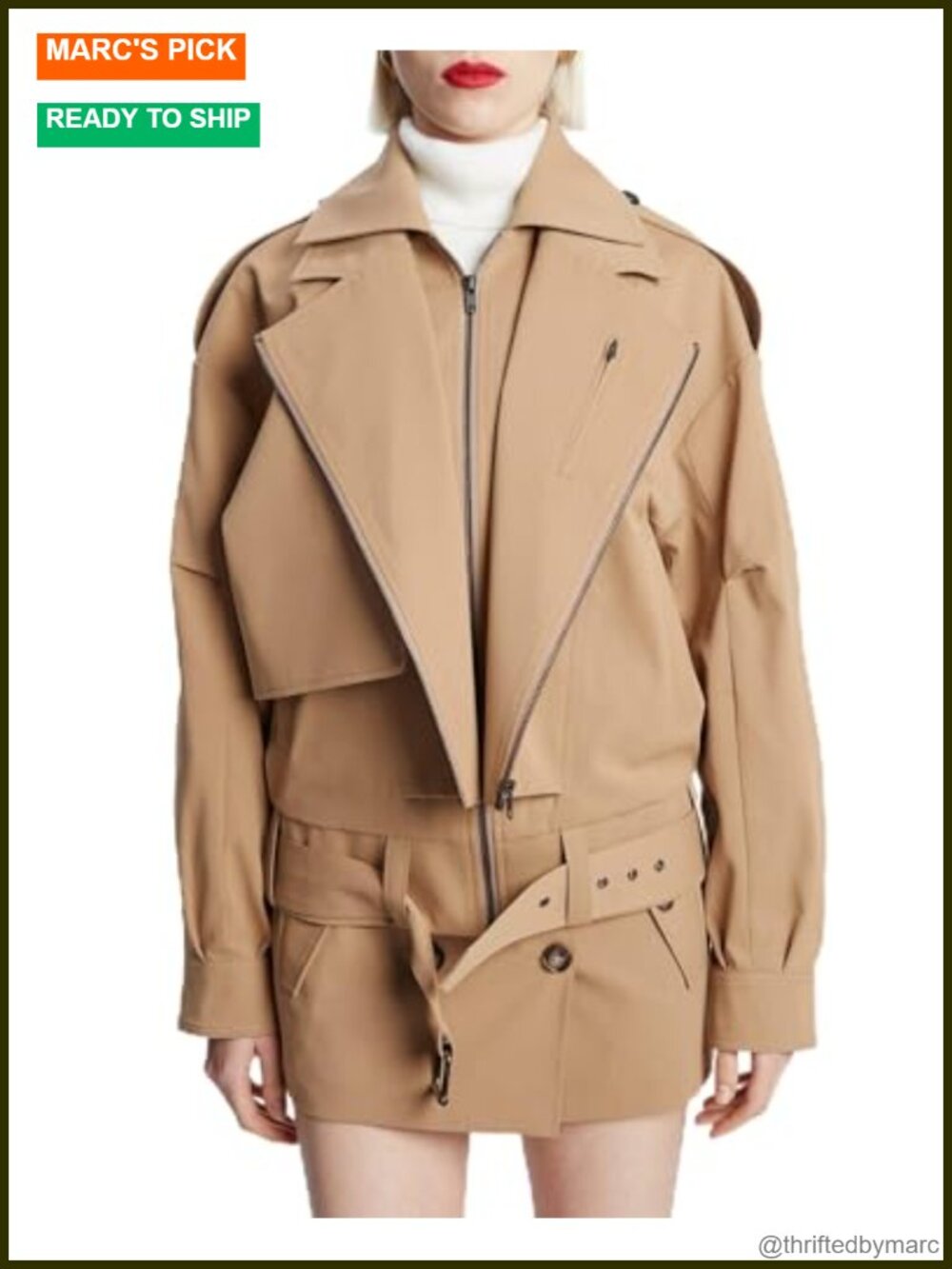 Oversized Casual Cotton Jacket with Notch Collar - Long Sleeve